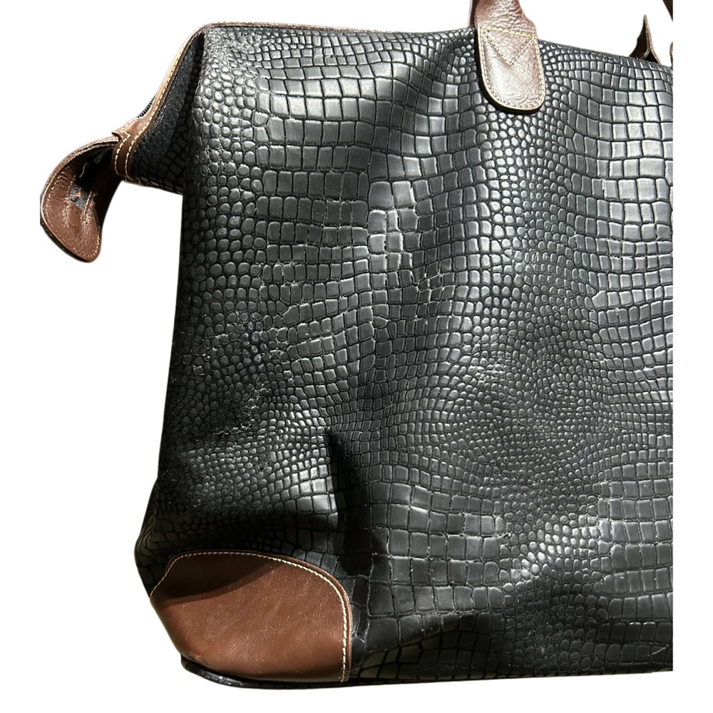 BRIC'S My Safari Large Black Pebbled Cargo Duffle Bag - Picture 5 of 9